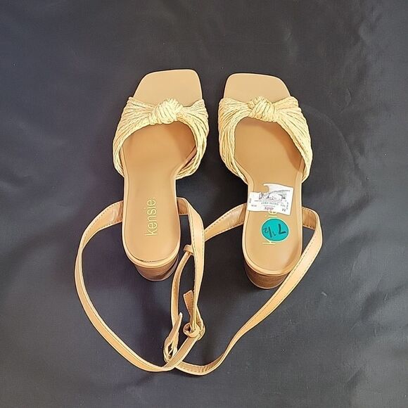 BRAND NEW KENSIE KAIKO SQUARE OPEN TOE BLOCK HEEL SANDAL - Picture 11 of 16